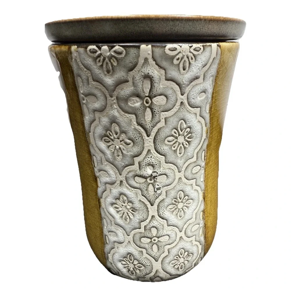 Scentsy Wax Warmer, Moroccan Stencil Deluxe Full Size, Boho Earthy‎ Design EUC